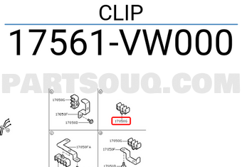 Nissan 17561VW000 CLIP