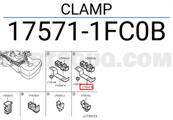 Nissan 175711FC0B CLAMP