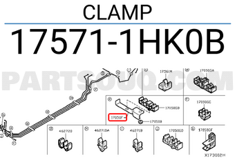 Nissan 175711HK0B CLAMP