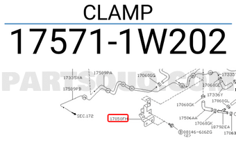 Nissan 175711W202 CLAMP