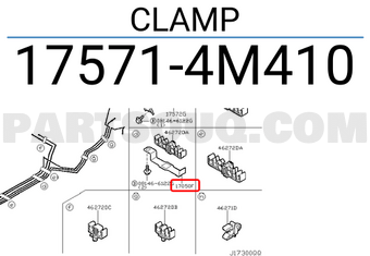 Nissan 175714M410 CLAMP