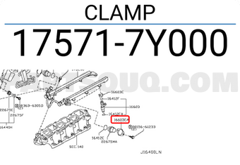 Nissan 175717Y000 CLAMP