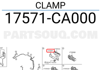 Nissan 17571CA000 CLAMP