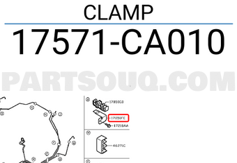 Nissan 17571CA010 CLAMP