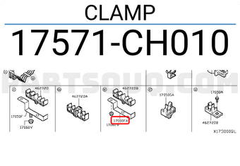 Nissan 17571CH010 CLAMP