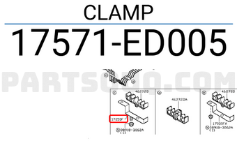 Nissan 17571ED005 CLAMP
