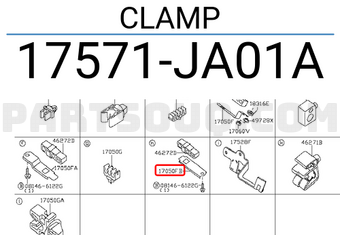 Nissan 17571JA01A CLAMP