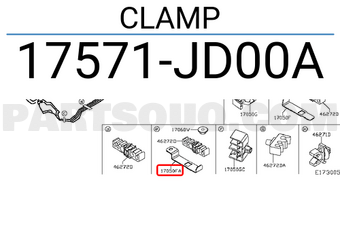 Nissan 17571JD00A CLAMP