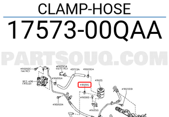 Nissan 1757300QAA CLAMP-HOSE