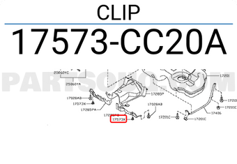 Nissan 17573CC20A CLIP