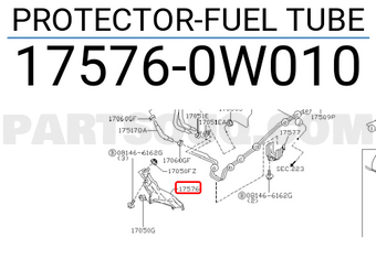 Nissan 175760W010 PROTECTOR-FUEL TUBE