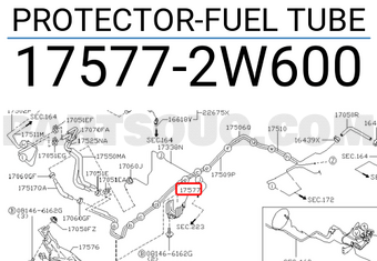 Nissan 175772W600 PROTECTOR-FUEL TUBE