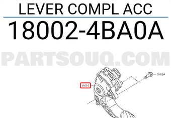 Nissan 180024BA0A LEVER COMPL ACC