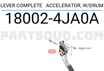 Nissan 180024JA0A LEVER COMPLETE ACCELERATOR, W/DRUM