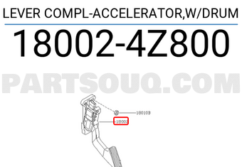 Nissan 180024Z800 LEVER COMPL-ACCELERATOR,W/DRUM