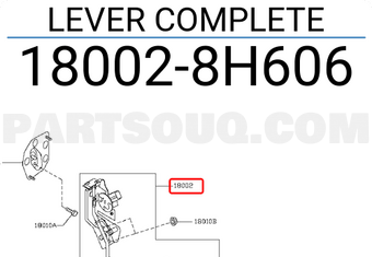 Nissan 180028H606 LEVER COMPLETE