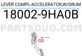 Nissan 180029HA0B LEVER COMPL-ACCELERATOR,W/DRUM