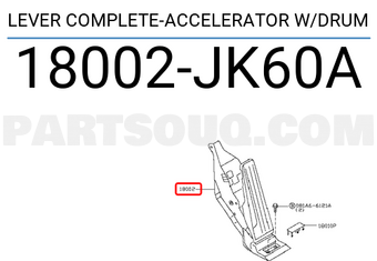 Nissan 18002JK60A LEVER COMPLETE-ACCELERATOR W/DRUM