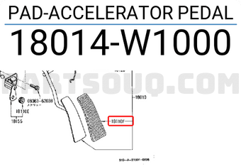 Nissan 18014W1000 PAD-ACCELERATOR PEDAL