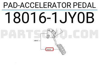 Nissan 180161JY0B PAD-ACCELERATOR PEDAL