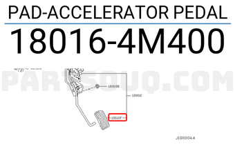 Nissan 180164M400 PAD-ACCELERATOR PEDAL