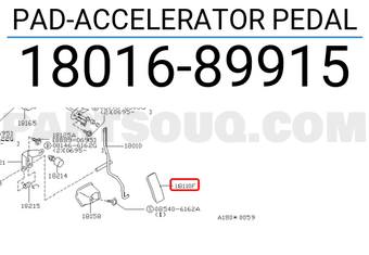 Nissan 1801689915 PAD-ACCELERATOR PEDAL