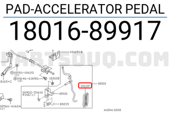 Nissan 1801689917 PAD-ACCELERATOR PEDAL