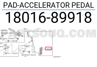 Nissan 1801689918 PAD-ACCELERATOR PEDAL