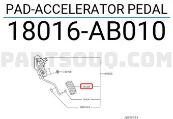 Nissan 18016AB010 PAD-ACCELERATOR PEDAL
