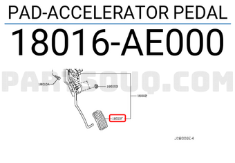 Nissan 18016AE000 PAD-ACCELERATOR PEDAL