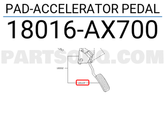 Nissan 18016AX700 PAD-ACCELERATOR PEDAL