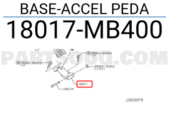 Nissan 18017MB400 BASE-ACCEL PEDA