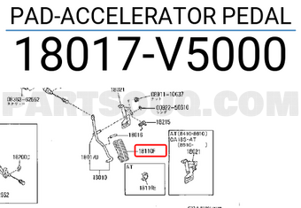 Nissan 18017V5000 PAD-ACCELERATOR PEDAL