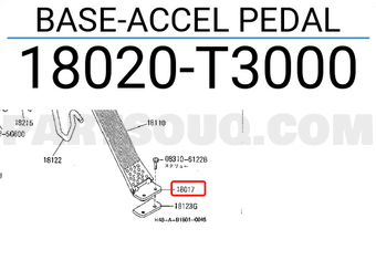 Nissan 18020T3000 BASE-ACCEL PEDAL