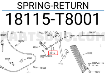 Nissan 18115T8001 SPRING-RETURN