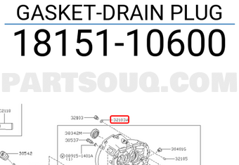 Nissan 1815110600 GASKET-DRAIN PLUG