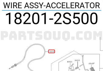 Nissan 182012S500 WIRE ASSY-ACCELERATOR