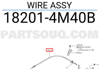 Nissan 182014M40B WIRE ASSY