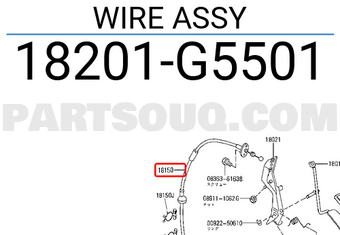 Nissan 18201G5501 WIRE ASSY