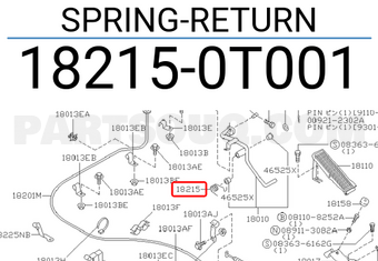 Nissan 182150T001 SPRING-RETURN