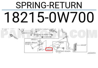 Nissan 182150W700 SPRING-RETURN