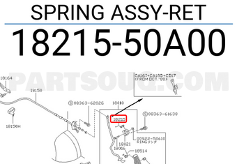 Nissan 1821550A00 SPRING ASSY-RET