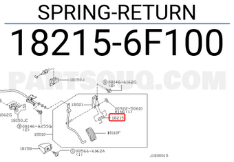 Nissan 182156F100 SPRING-RETURN
