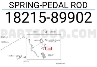 Nissan 1821589902 SPRING-PEDAL ROD