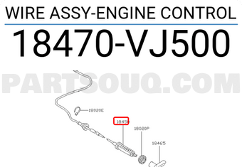 Nissan 18470VJ500 WIRE ASSY-ENGINE CONTROL