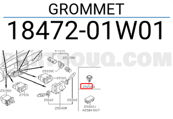 Nissan 1847201W01 GROMMET
