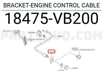 Nissan 18475VB200 BRACKET-ENGINE CONTROL CABLE