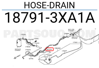 Nissan 187913XA1A HOSE-DRAIN