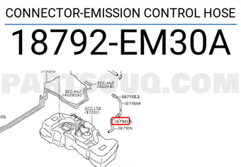 Genuine Nissan Connector 18792-EM30A 