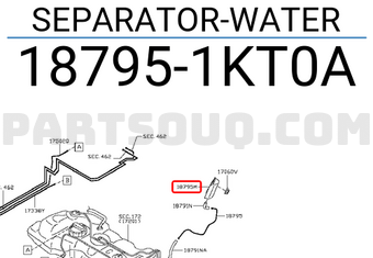 Nissan 187951KT0A SEPARATOR-WATER